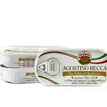 agostino recca flat fillets of anchovies 2oz tin