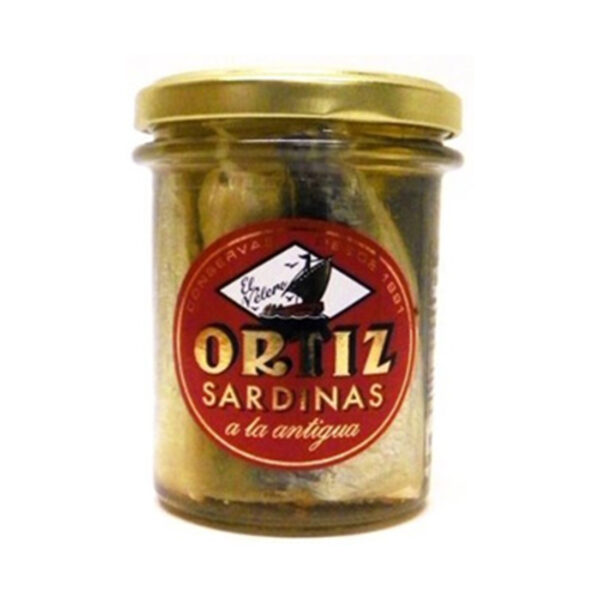 ortiz spanish sardines a la antiqua old style skin on 6.7oz jar