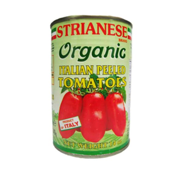 strianese organic italian whole peeled tomatoes 14oz can